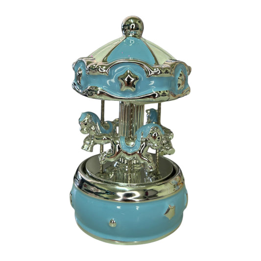 CARILLON GIOSTRA CON CAVALLI - Azzurro Con Luci
