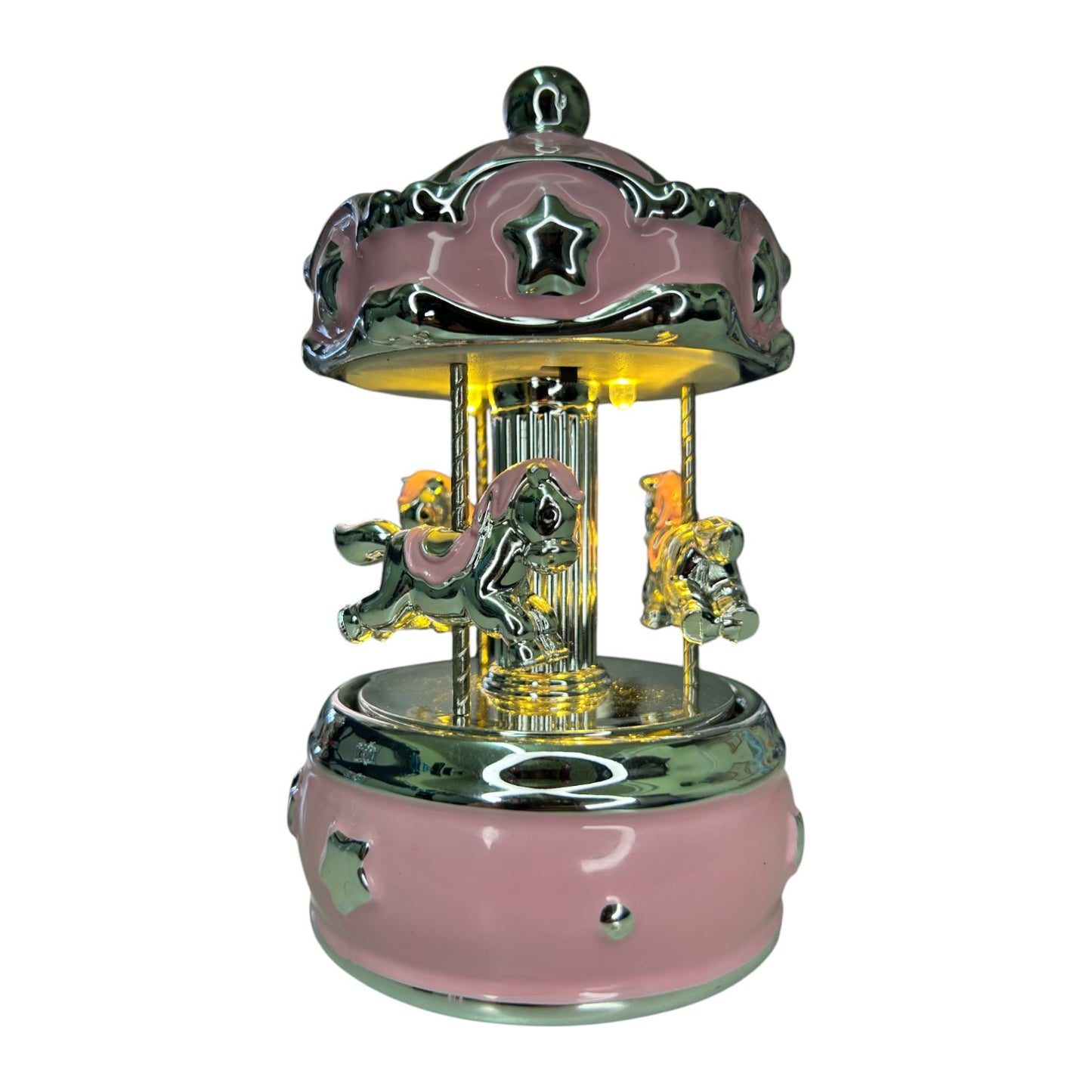 CARILLON GIOSTRA CON CAVALLI - Rosa Con Luci