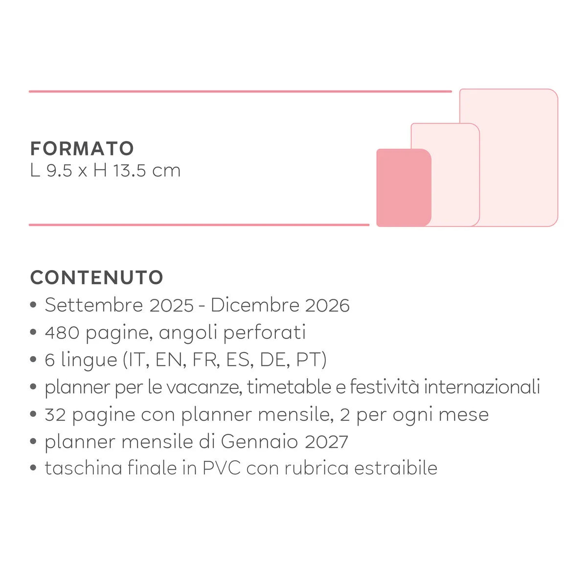 LEGAMI - Diario/Agenda 16 Mesi Giornaliera Medium 2025/2026 Pura Vida