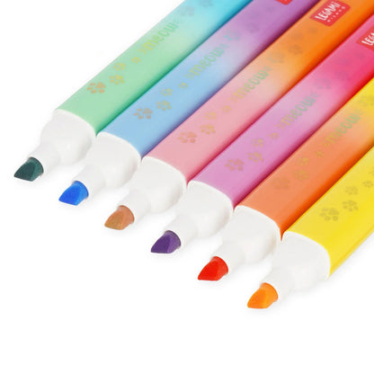 LEGAMI - Set Di 6 Evidenziatori Doppia Punta Kitty Meow