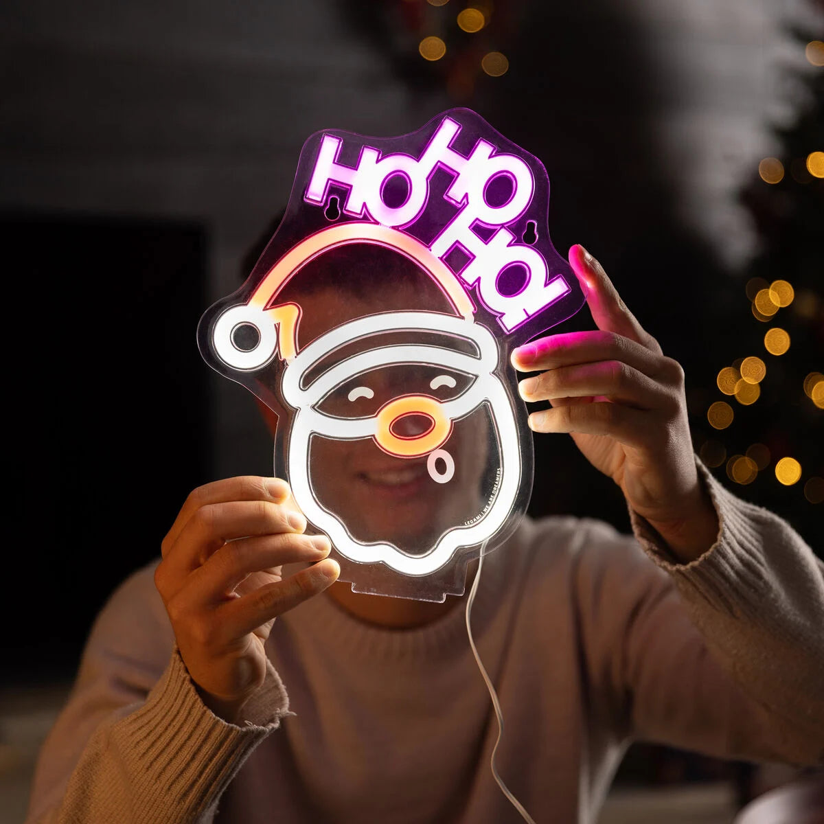 LEGAMI - Lampada Led Effetto Neon Santa Claus