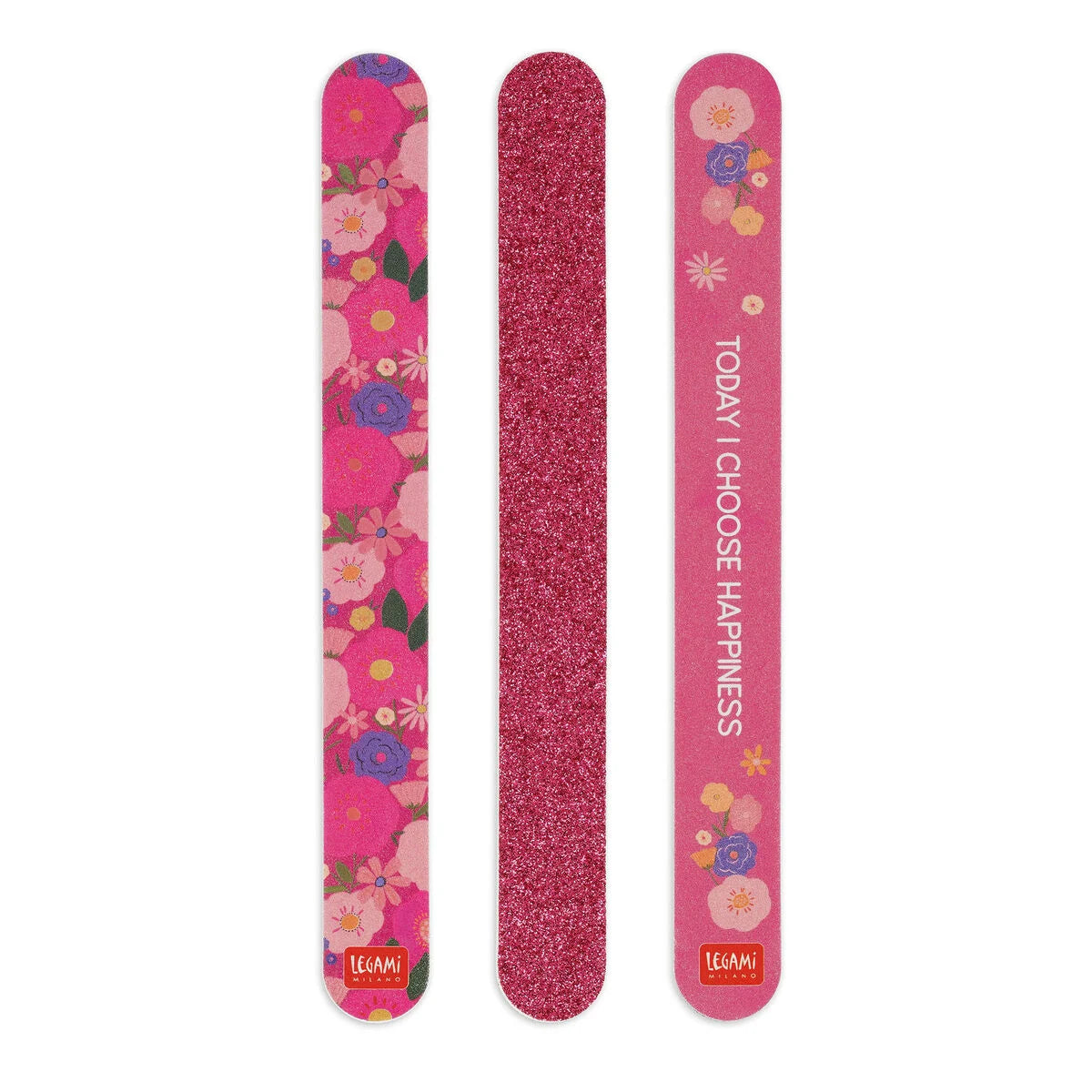 LEGAMI - Set di 3 Lime per Unghie Flowers Nails Before Males