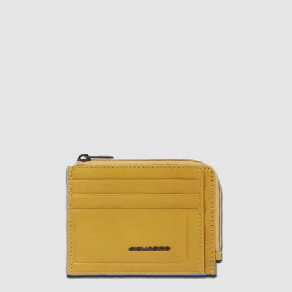 PIQUADRO - Portamonete e Portacarte Giallo