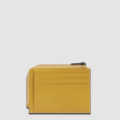 PIQUADRO - Portamonete e Portacarte Giallo