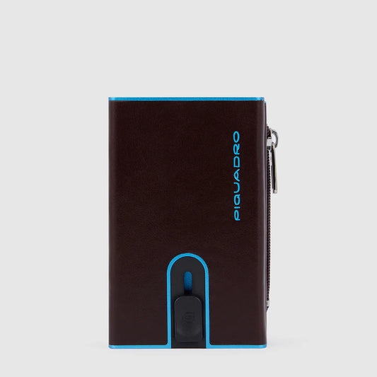 PIQUADRO - Portacarte Con Portamonete Mogano