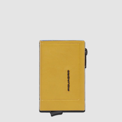 PIQUADRO -  Portacarte Con Portamonete Giallo