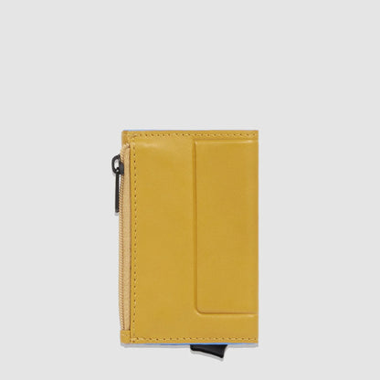 PIQUADRO -  Portacarte Con Portamonete Giallo
