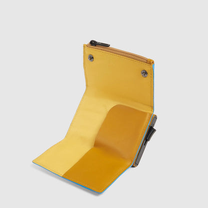 PIQUADRO -  Portacarte Con Portamonete Giallo
