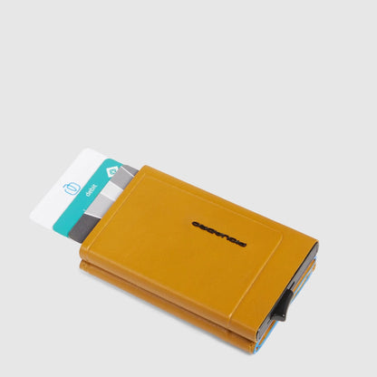 PIQUADRO -  Portacarte Con Portamonete Giallo