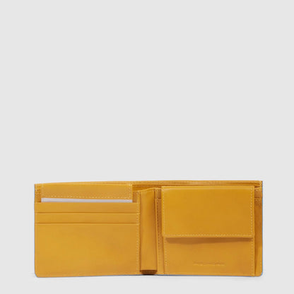 PIQUADRO - Portafoglio Con Portamonete Giallo