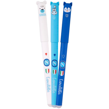 COLOURBOOK X NAPOLI - Set 3 Penne Gel Cancellotte Ricaricabili