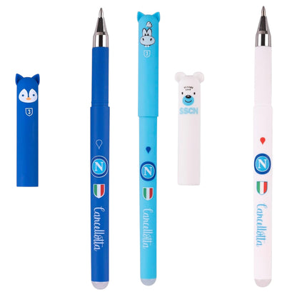 COLOURBOOK X NAPOLI - Set 3 Penne Gel Cancellotte Ricaricabili