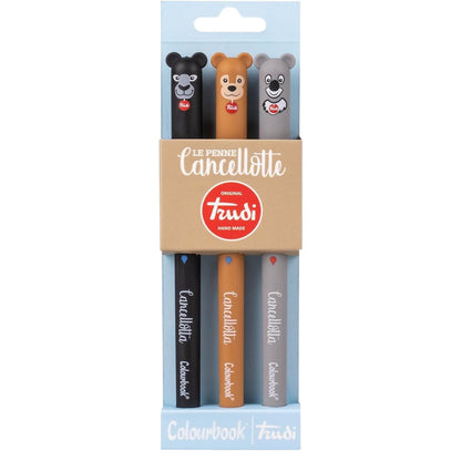 COLOURBOOK X TRUDI - Set 3 Penne Gel Cancellotte Ricaricabili