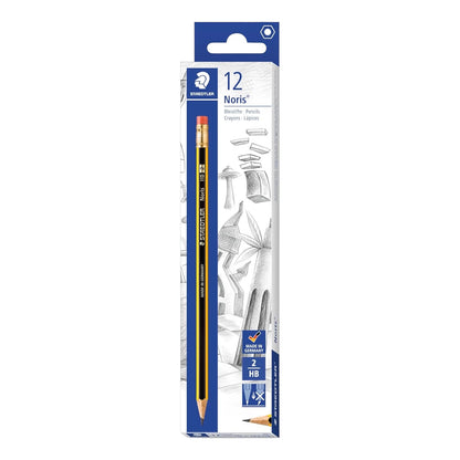 STAEDTLER MATITA NORIS - 122-2 HB Con Gomma 12 Pz.