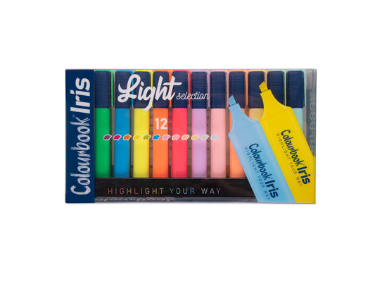 COLOURBOOK IRIS - Desk Set 12 Evidenziatori Light Selection