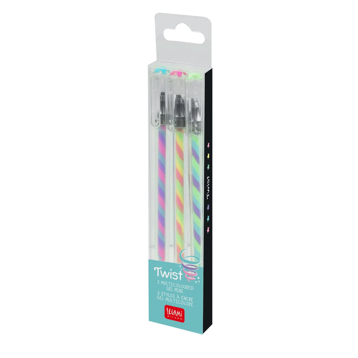 LEGAMI - Set di 3 Penne Gel Multicolore Twist