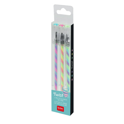 LEGAMI - Set di 3 Penne Gel Multicolore Twist