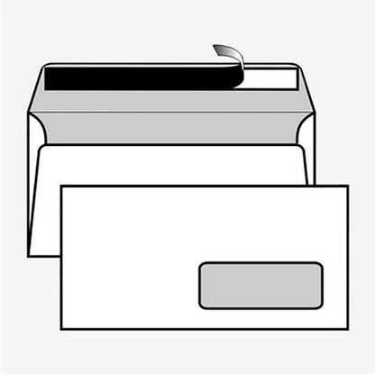 BUSTE DA LETTERA 11x23 CON FINESTRA - Confezione Da 500 Pz