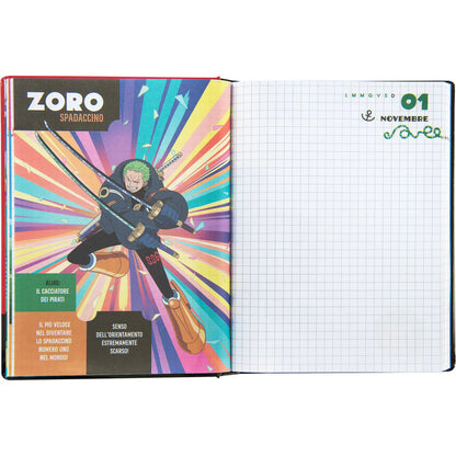 ONE PIECE - Diario 12 Mesi 2025/2026 Rosso