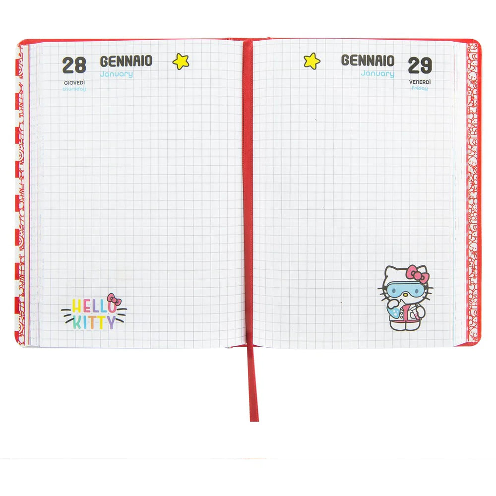 HELLO KITTY - Diario 12 Mesi 2026/27 Bianco