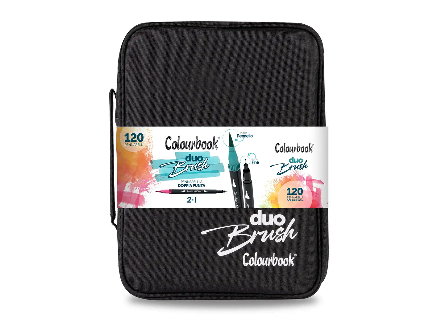COLOURBOOK DUO BRUSH  - Valigetta 120 Pennarelli Professionali Con Doppia Punta