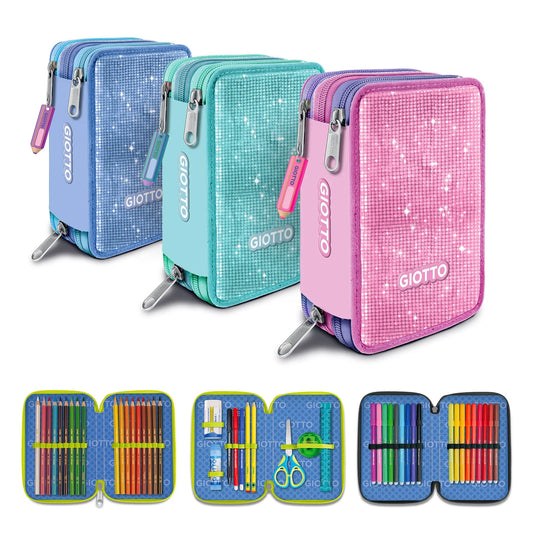 GIOTTO - Astuccio 3 Zip Collezione Super Crystal