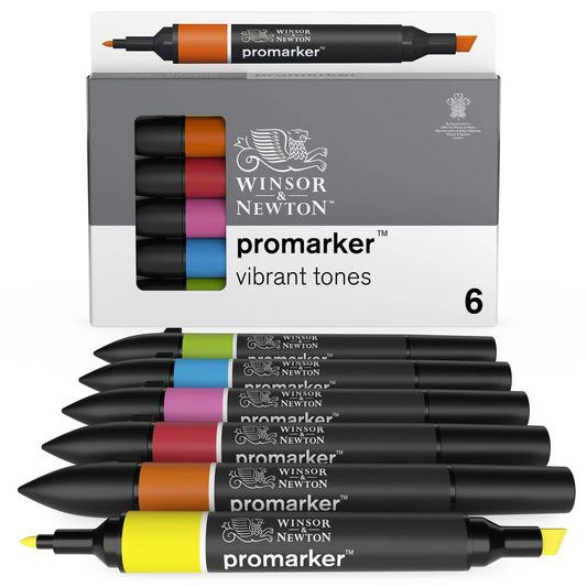WINSOR & NEWTON PROMARKER - Vibrant Tones 6 Pz