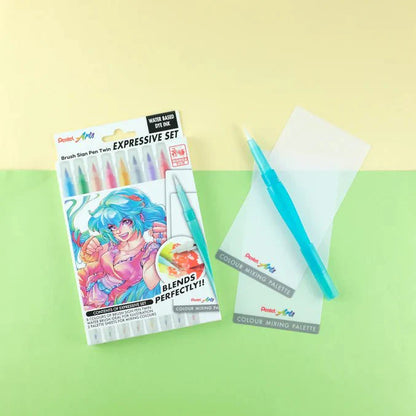 PENTEL - Brush Sign Pen Twin Expressive Set Manga