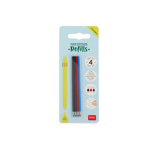 LEGAMI SET 4 REFILL ERASABLE PEN 0.5 - Per Penna Gel Cancellabile A 3 Colori