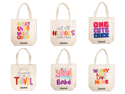 COLOURBOOK TOTE BAG - In Cotone