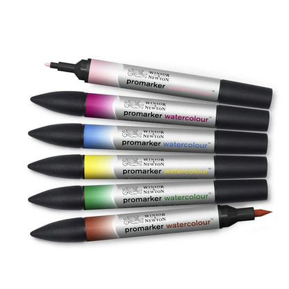 WINSOR & NEWTON PROMARKER WATERCOLOUR - Floral Tones 6 Pz